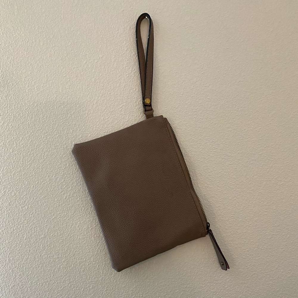 BASS leather clutch wristlet